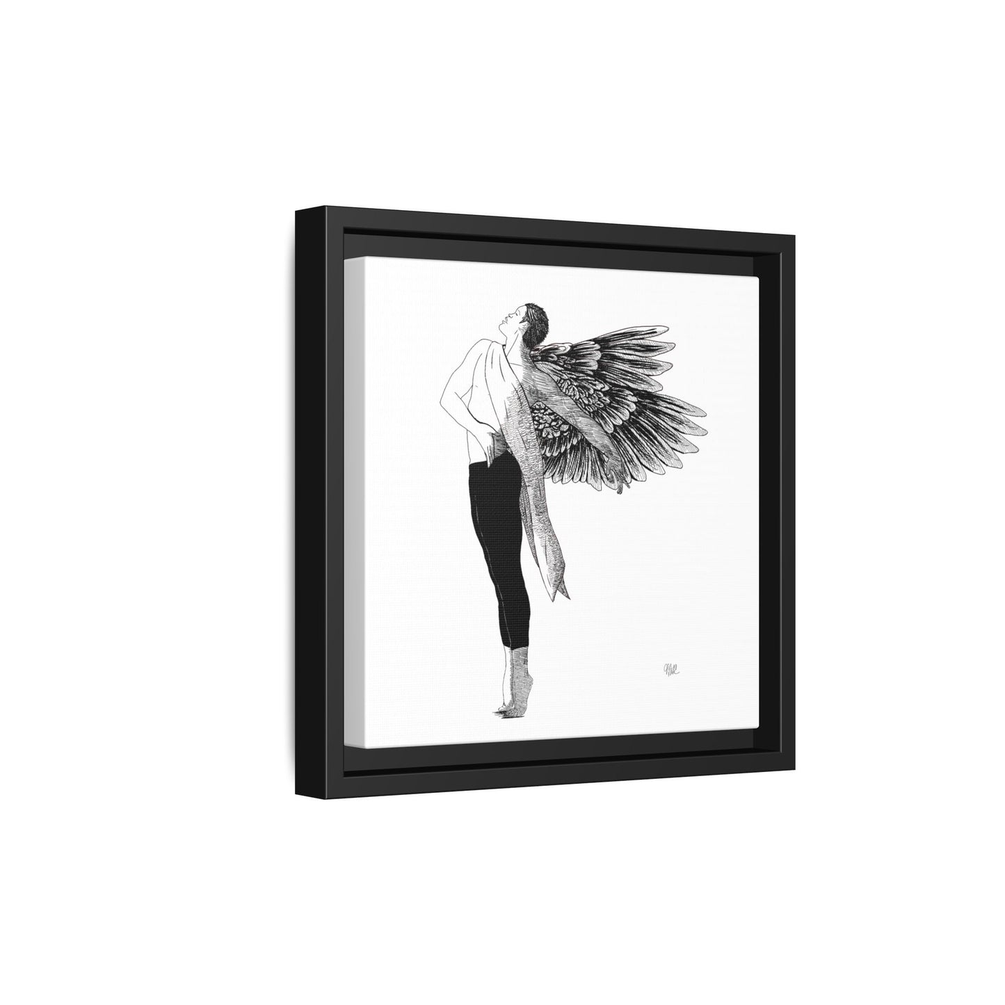 Framed Angel Wings No. 14 - Canvas Art - Wall Decor for Home and Office