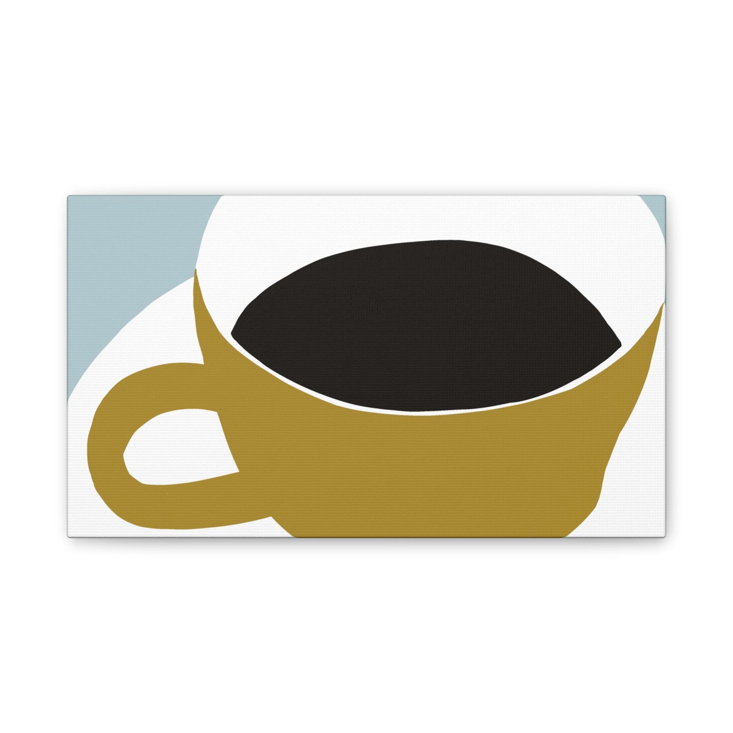 Minimalist Coffee Cup Canvas Wall Art — Modern Kitchen Decor