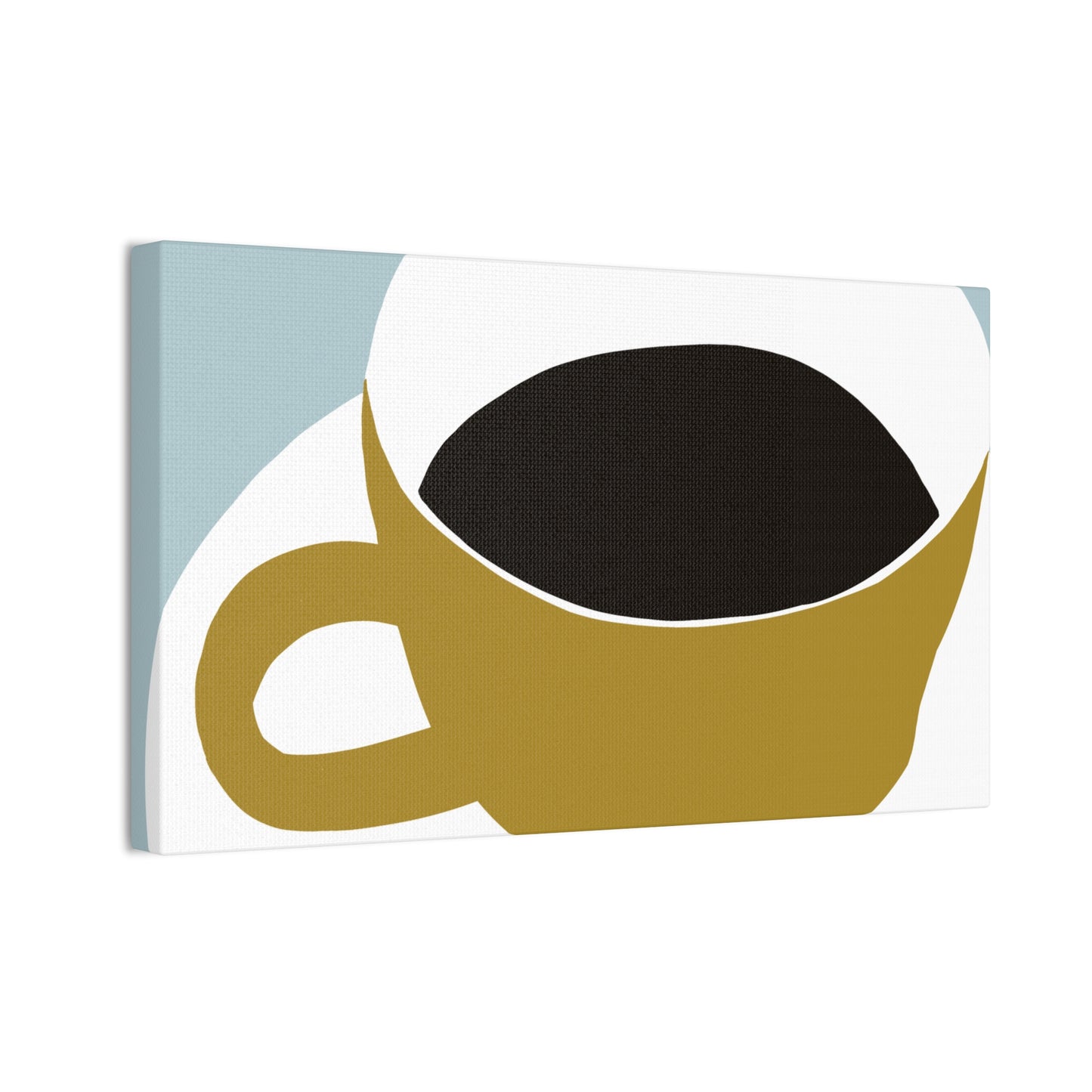 Minimalist Coffee Cup Canvas Wall Art — Modern Kitchen Decor
