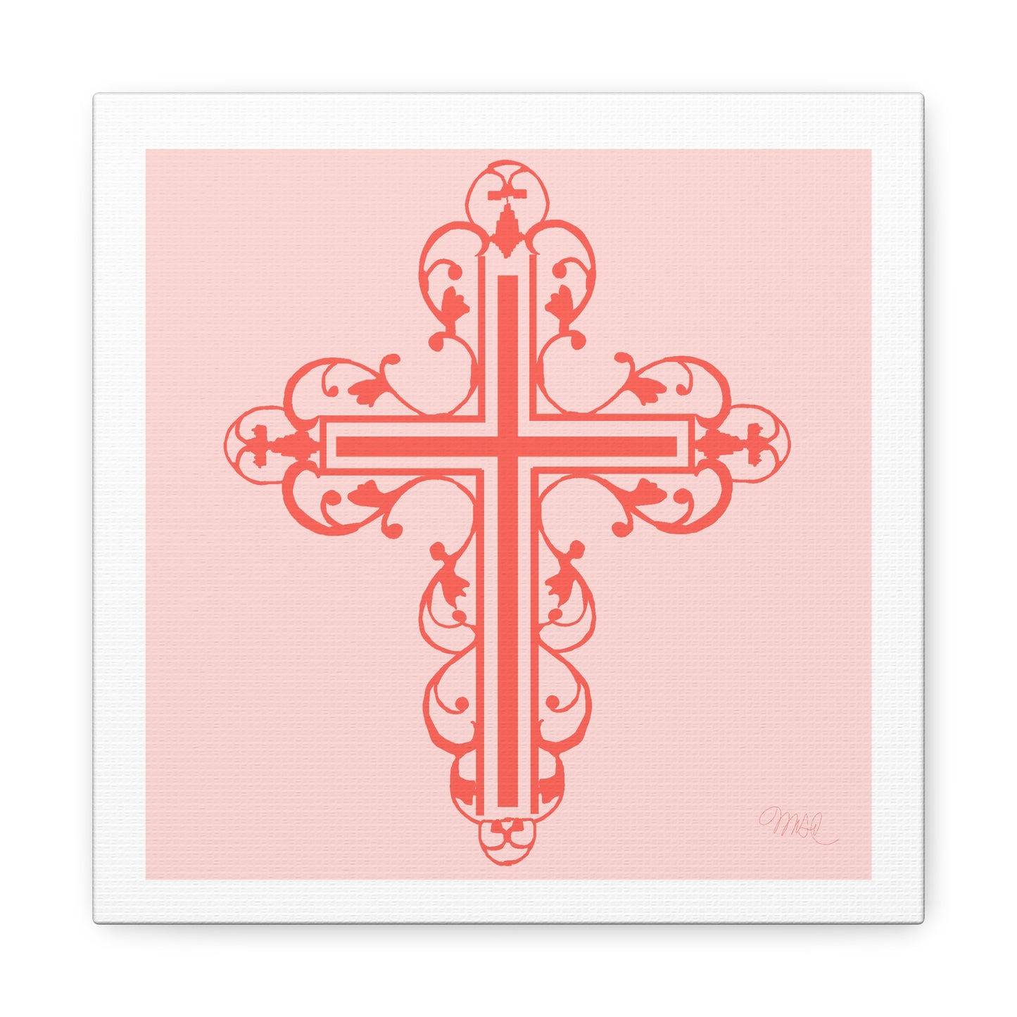 Elegant Cross No. 5 Canvas Wall Art - Elegant Floral Decor for Home, Love & Easter
